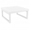 Compamia Mykonos Square Coffee Table White - Angled