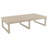 Mykonos Rectangle Lounge Table Taupe - Angled
