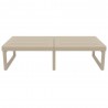Mykonos Rectangle Lounge Table Taupe - Front