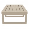 Mykonos Rectangle Lounge Table Taupe - Side Close-up