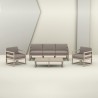 Mykonos Rectangle Lounge Table Taupe - Lifestyle