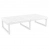 Mykonos Rectangle Lounge Table White - Angled