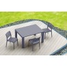 Compamia Vegas Extendable Dining Table - Dark Gray - Compamia Vegas Extendable Dining Table - Dark Gray