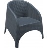 Aruba Resin Wickerlook Chair - Dark Gray - Front Angled - Aruba Resin Wickerlook Chair - Dark Gray - Front Angled