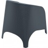 Aruba Resin Wickerlook Chair - Dark Gray - Back - Aruba Resin Wickerlook Chair - Dark Gray - Back