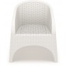 Aruba Resin Wickerlook Chair - White - Front - Aruba Resin Wickerlook Chair - White - Front