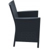 California Resin Wickerlook Chair Dark Gray - Side - California Resin Wickerlook Chair Dark Gray - Side
