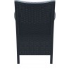 California Resin Wickerlook Chair Dark Gray - Back - California Resin Wickerlook Chair Dark Gray - Back