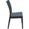 Florida Resin Wickerlook Dining Chair Dark Gray - Side - Florida Resin Wickerlook Dining Chair Dark Gray - Side