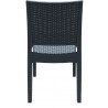 Florida Resin Wickerlook Dining Chair Dark Gray - Back - Florida Resin Wickerlook Dining Chair Dark Gray - Back