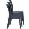 Florida Resin Wickerlook Dining Chair Dark Gray - Stack - Florida Resin Wickerlook Dining Chair Dark Gray - Stack