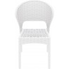 Daytona Resin Wickerlook Dining Chair White - Front - Daytona Resin Wickerlook Dining Chair White - Front