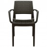 Capri Resin Dining Arm Chair - Brown - Capri Resin Dining Arm Chair - Brown