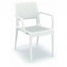 Capri Resin Dining Arm Chair - White - Capri Resin Dining Arm Chair - White