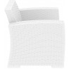 Monaco Resin Patio Club Chair with Cushion - White - Side - Monaco Resin Patio Club Chair with Cushion - White - Side