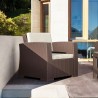 Monaco Resin Patio Club Chair with Cushion - Brown - Monaco Resin Patio Club Chair with Cushion - Brown