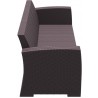 Monaco Resin Patio Sofa with Cushion - brown - Side - Monaco Resin Patio Sofa with Cushion - brown - Side