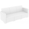 Monaco Resin Patio Sofa with Cushion - Whtie - Monaco Resin Patio Sofa with Cushion - Whtie
