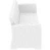 Monaco Resin Patio Sofa with Cushion - Whtie - Side - Monaco Resin Patio Sofa with Cushion - Whtie - Side