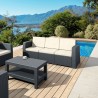 Monaco Resin Patio Sofa with Cushion - Brown - Actual - Monaco Resin Patio Sofa with Cushion - Brown - Actual