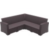 Monaco Resin Patio Sectional 5 piece Brown with Cushion - Brown - Monaco Resin Patio Sectional 5 piece Brown with Cushion - Brown