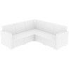 Monaco Resin Patio Sectional 5 piece Brown with Cushion - White - Monaco Resin Patio Sectional 5 piece Brown with Cushion - White