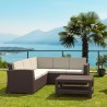 Monaco Resin Patio Sectional 5 piece Brown with Cushion - Brown - Actual - Monaco Resin Patio Sectional 5 piece Brown with Cushion - Brown - Actual