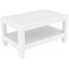 Monaco Rectangle Patio Coffee Table - White - Monaco Rectangle Patio Coffee Table - White