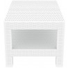 Monaco Rectangle Patio Coffee Table - White - Side - Monaco Rectangle Patio Coffee Table - White - Side