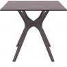 Ibiza Square Table 31 inch brown - Front