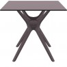 Ibiza Square Table 31 inch brown - Front