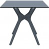 Ibiza Square Table 31 inch Dark Grey - Front