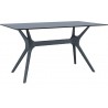 Ibiza Rectangle Table 55 inch Brown - Angled