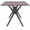 Ibiza Rectangle Table 71 inch Brown - Side