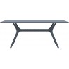 Ibiza Rectangle Table 71 inch Dark Gray - Front