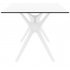 Ibiza Rectangle Table 71 inch White - Side