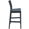 Jamaica Resin Wickerlook Barstool Dark Gray - Side - Jamaica Resin Wickerlook Barstool Dark Gray - Side