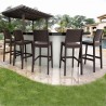 Jamaica Resin Wickerlook Barstool Dark Gray - Lifestyle - Jamaica Resin Wickerlook Barstool Dark Gray - Lifestyle