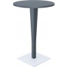 Riva Werzalit Top Round Bar Height Table Dark Gray 27.5 inch