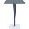 Riva Werzalit Top Square Bar Height Table Dark Gray 27.5 inch - Front - Riva Werzalit Top Square Bar Height Table Dark Gray 27.5 inch - Front