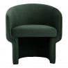 Moe's Home Collection Franco Chair Dark Green - Front - Moe's Home Collection Franco Chair Dark Green - Front