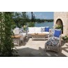 Mackinac Ottoman in Putty Wicker - Lifestyle 1