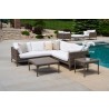 Martinique 24.5" Square End Table in Granite - Lifestyle