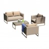 Whiteline Modern Living Belmont Indoor / Outdoor Set - Whiteline Modern Living Belmont Indoor / Outdoor Set