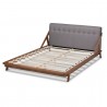 Baxton Studio Sante Upholstered Wood Platform Bed - Grey - Baxton Studio Sante Upholstered Wood Platform Bed - Grey