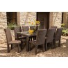 Mesa 72" Rectangular Umbrella Dining Table in Pecan