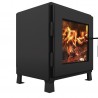MF Fire Nova Wood Stove - Black - Right Angle - MF Fire Nova Wood Stove - Black - Right Angle