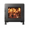 MF Fire Nova Wood Stove - Charcoal - Front - MF Fire Nova Wood Stove - Charcoal - Front