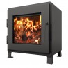 MF Fire Nova Wood Stove - Charcoal - Right Angle - MF Fire Nova Wood Stove - Charcoal - Right Angle