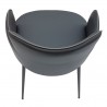 Minnie Armchair In Dove Grey - Top Back View - Minnie Armchair In Dove Grey - Top Back View